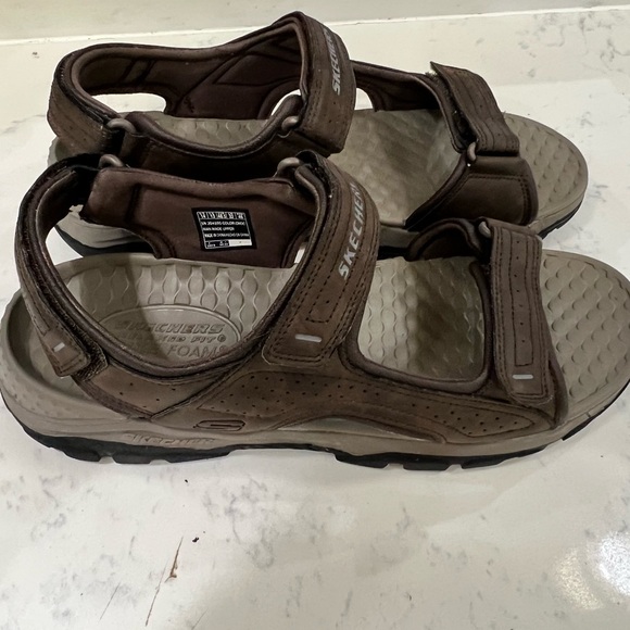 Skechers Dark Brown Open-Toe Sandals - Picture 2 of 11